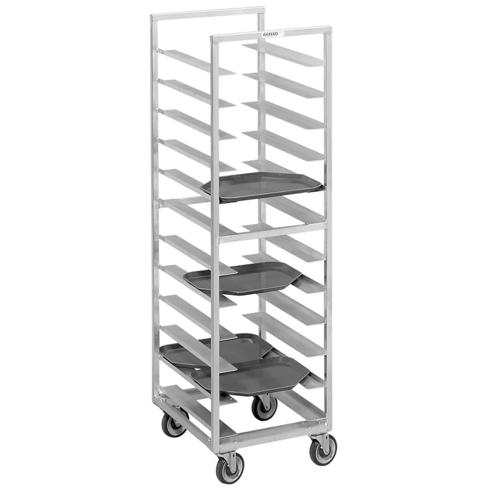 Channel 21"W 30 Tray Cafeteria Tray Rack w/ 4" Bottom Load Slides (T438A)