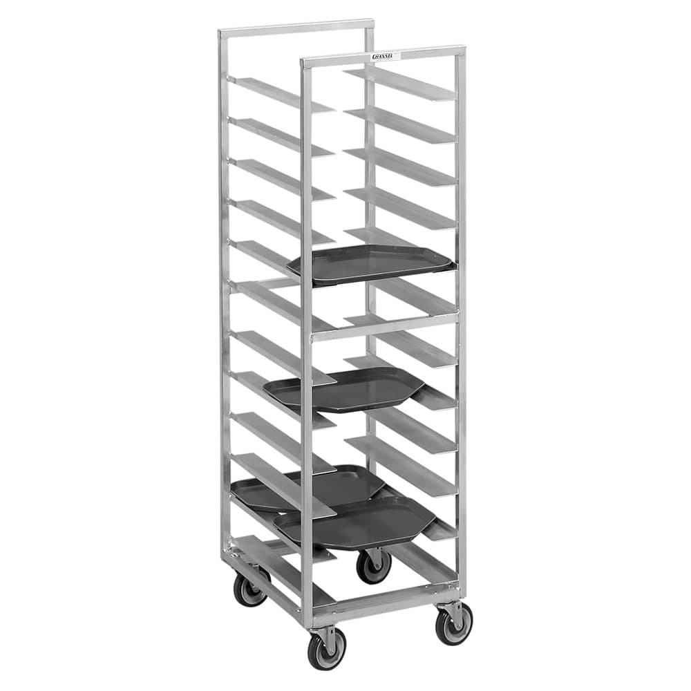 Channel 21"W 24 Tray Cafeteria Tray Rack w/ 5" Bottom Load Slides (T439A)