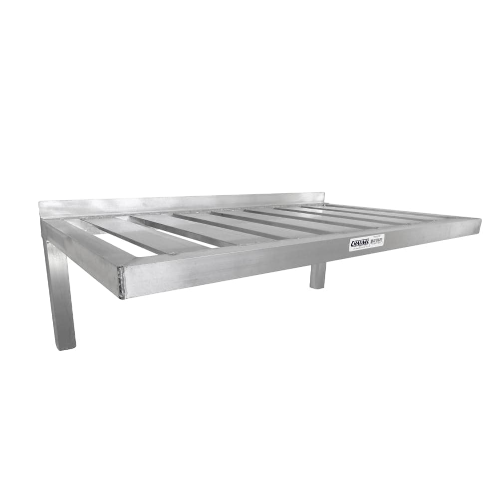 Channel T-Bar Wall Mounted Shelf, 48"W x 20"D, Aluminum (TBWS2048)