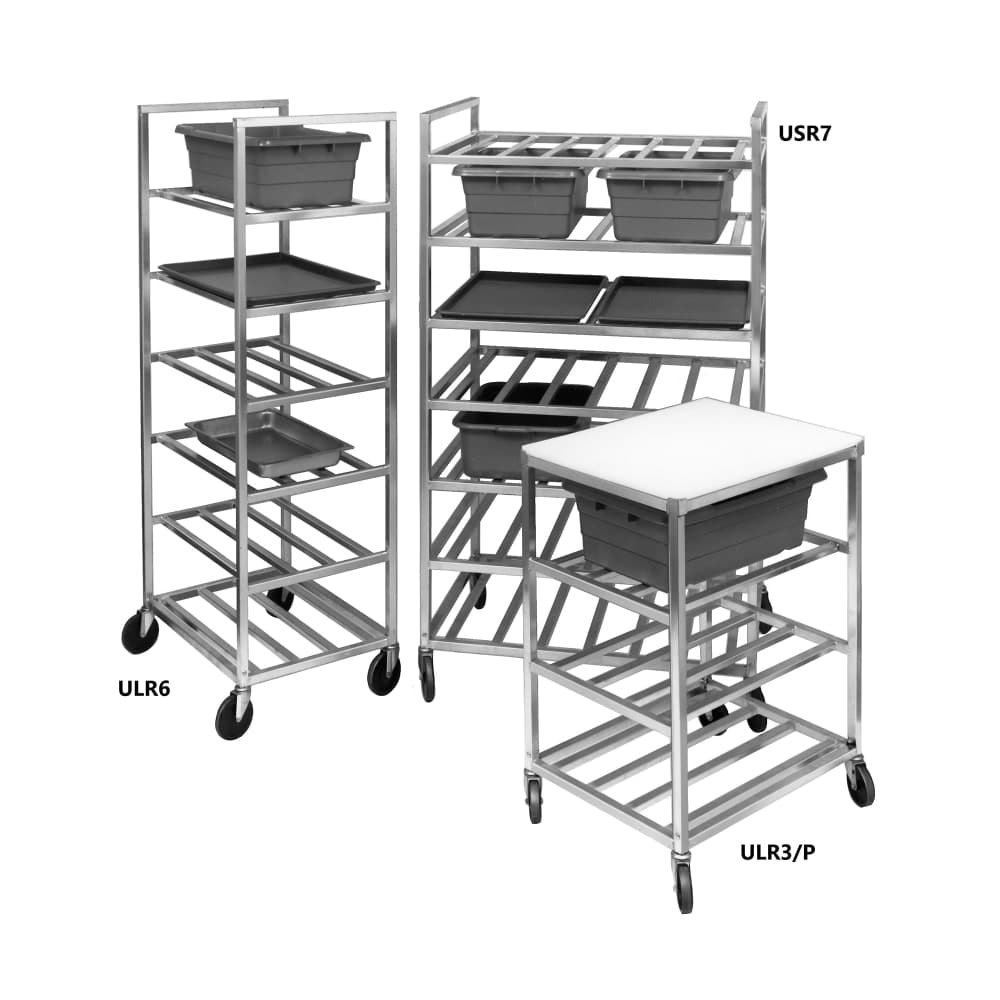 Channel Universal Lug Rack w/ 3 Shelf & 9 1/2" Spacing, Aluminum (ULR3)