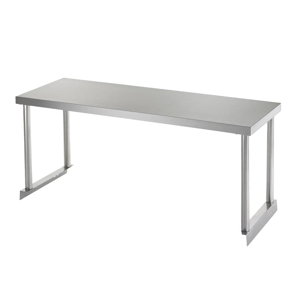Arctic Air 64904K-S Single Table Mount Overshelf, 22 ga Stainless, 18" x 72"