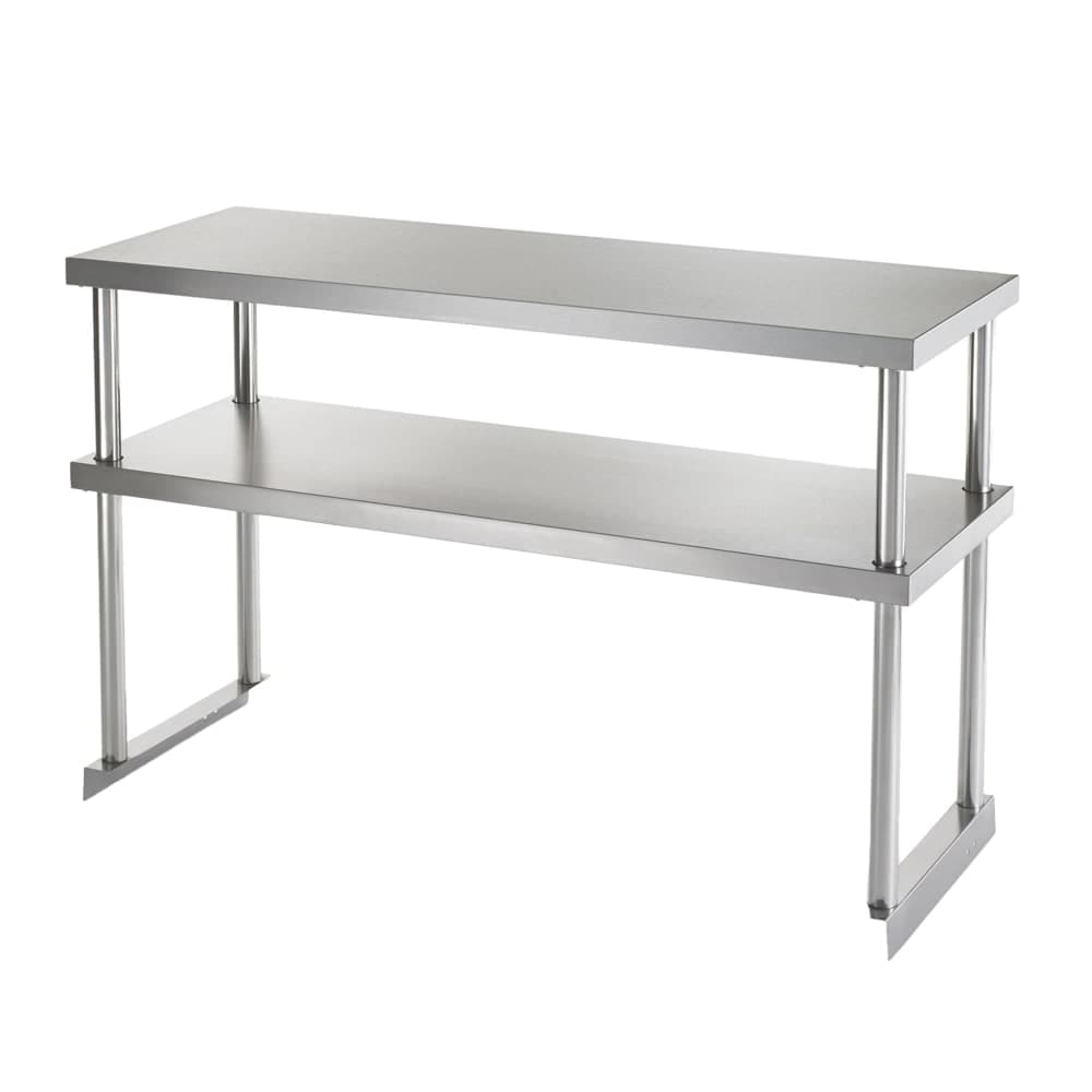 Arctic Air 64907K-S Double Table Mount Overshelf, 22 ga Stainless, 18" x 60"