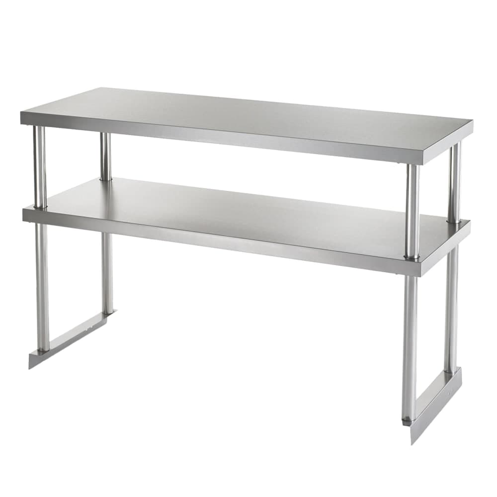 Arctic Air 64908K-S Double Table Mount Overshelf, 22 ga Stainless, 18" x 72"