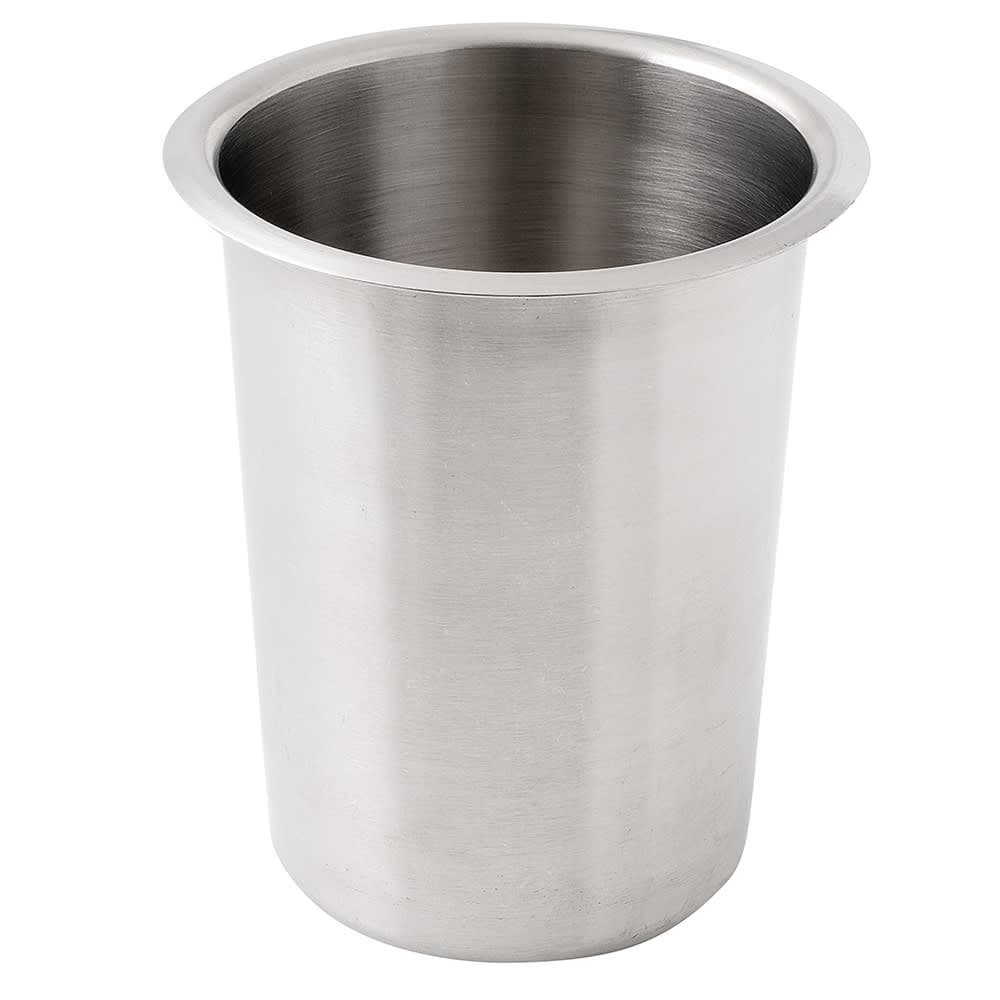 Cal-Mil 1017-SOLID 4 1/2" Round Solid Flatware Cylinder - 5 1/2"H, Stainless