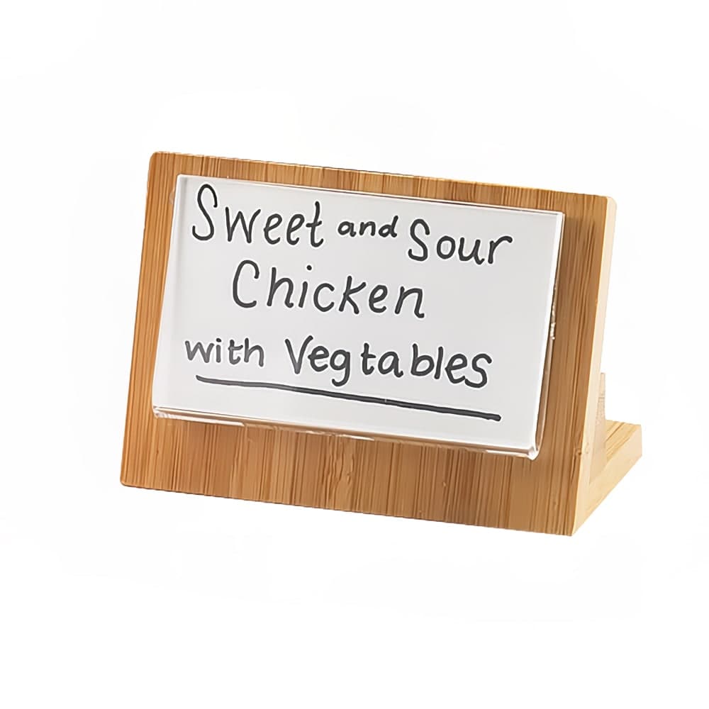 Cal-Mil 1103-23-12 Tabletop Menu Card Holder - 4 1/4" x 2 3/4", Bamboo