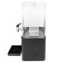 Cal-Mil 1112-1-13 1 1/2 Gallon Square Glass Beverage Dispenser w/ Ice Chamber - Black Metal Base thumbnail 3