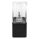 Cal-Mil 1112-1-13 1 1/2 Gallon Square Glass Beverage Dispenser w/ Ice Chamber - Black Metal Base thumbnail 4
