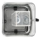 Cal-Mil 1112-1-13 1 1/2 Gallon Square Glass Beverage Dispenser w/ Ice Chamber - Black Metal Base thumbnail 5