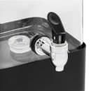 Cal-Mil 1112-1-13 1 1/2 Gallon Square Glass Beverage Dispenser w/ Ice Chamber - Black Metal Base thumbnail 8