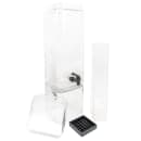 Cal-Mil 1112-3INF 3 Gallon Square Glass Beverage Dispenser w/ Infusion Chamber - Clear thumbnail 2