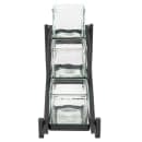 Cal-Mil 1149-13 Rectangular 3 Compartment Condiment Jar Display - Clear/Black thumbnail 2