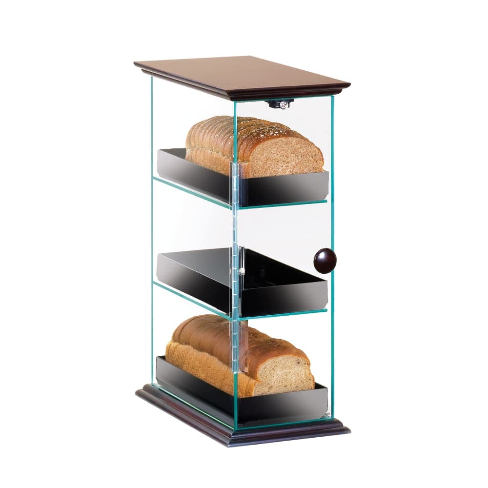Cal-Mil 1204-52 3 Tier Bread Display Case w/ Hinged Door - Acrylic, Clear