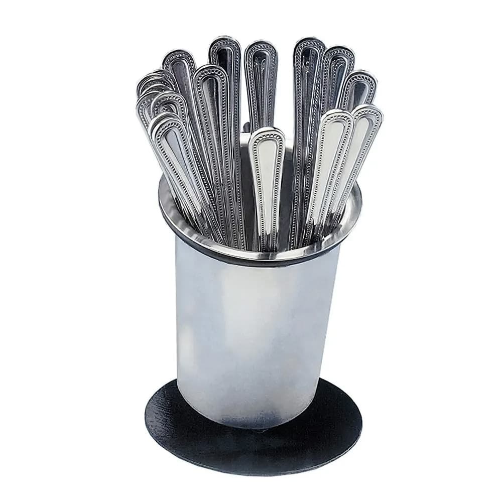 Cal-Mil 1226-39-SOLID 6" Solid Cutlery Holder w/ Iron Silver Base