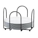 Cal-Mil 1236 9 1/2" Countertop Plate Holder - Iron, Black thumbnail 5