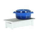 Cal-Mil 1348-22-15 Rectangular Chafer Alternative - 19 3/4"W x 10"D x 4"H, Metal, White thumbnail 2