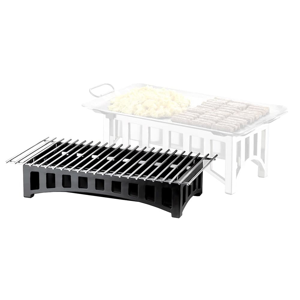 Cal-Mil 1360-22-13 Bridge Style Chafer Alternative, 22" x 12" x 7 1/2" H, Black