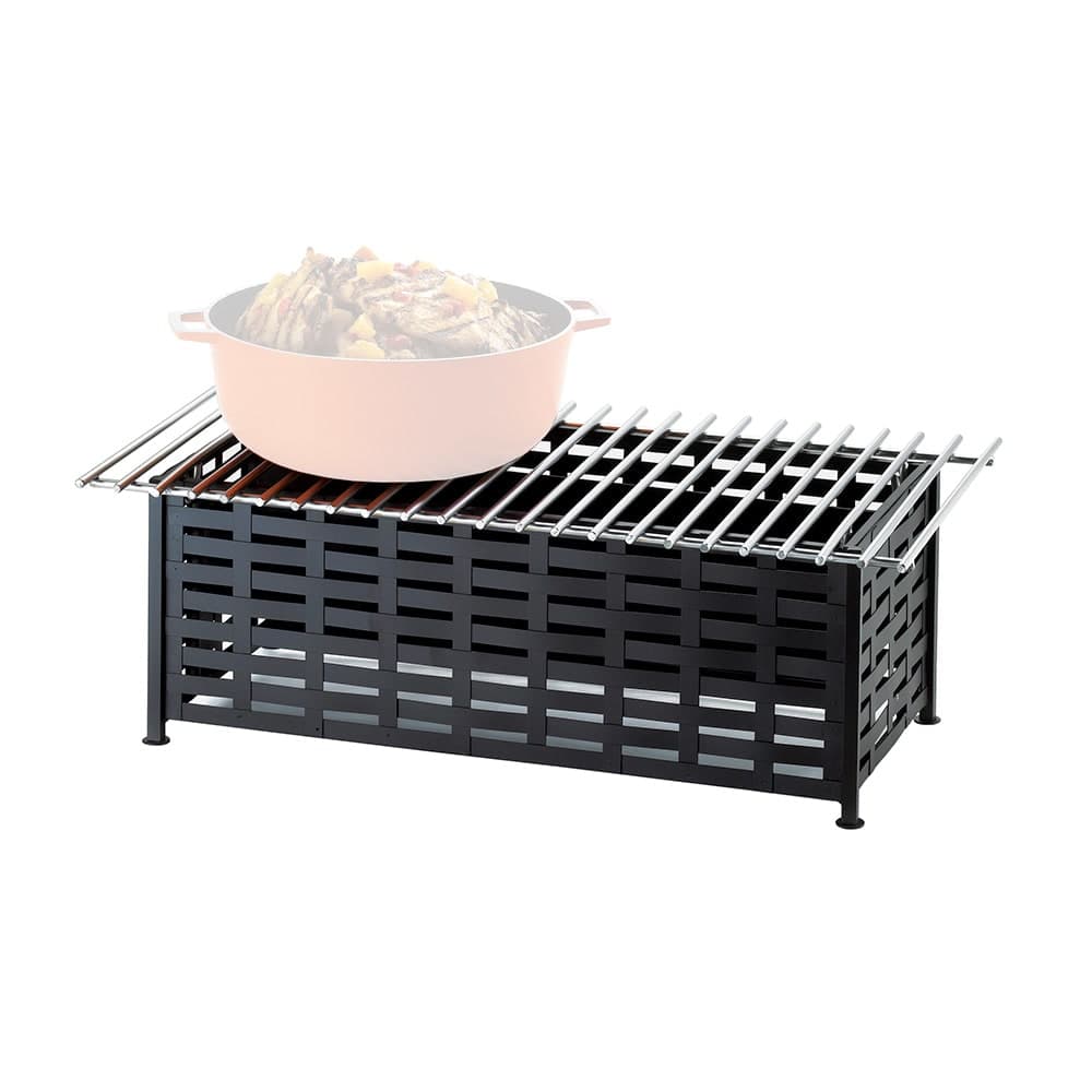 Cal-Mil 1361-22 Lattice Style Chafer Alternative, 22" x 12" x 7 1/2" H, Black