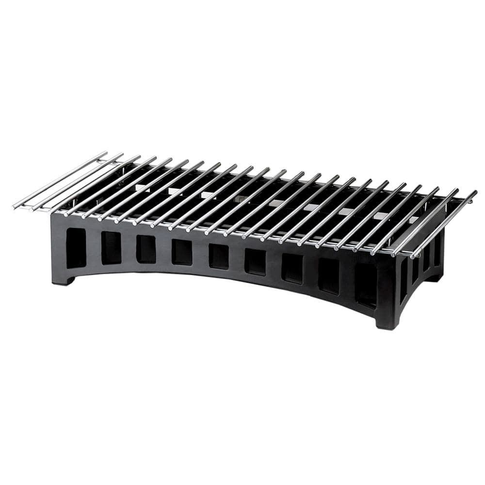 Cal-Mil 1364-22-13 Bridge Style Chafer Alternative, 19 3/4" x 10" x 4" H, Black
