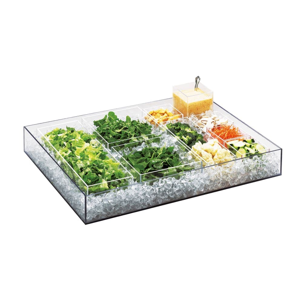 Cal-Mil 1398-12 Rectangular Ice Housing - 32"L x 24"W x 4 1/2"H, Plastic, Clear