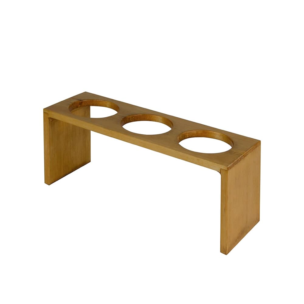 Cal-Mil 1425-3-99 3 Section Flatware Cylinder Holder - 16"W x 5 3/4"D x 6"H, Wood