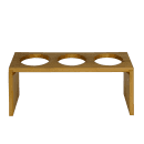 Cal-Mil 1425-3-99 3 Section Flatware Cylinder Holder - 16"W x 5 3/4"D x 6"H, Wood thumbnail 3