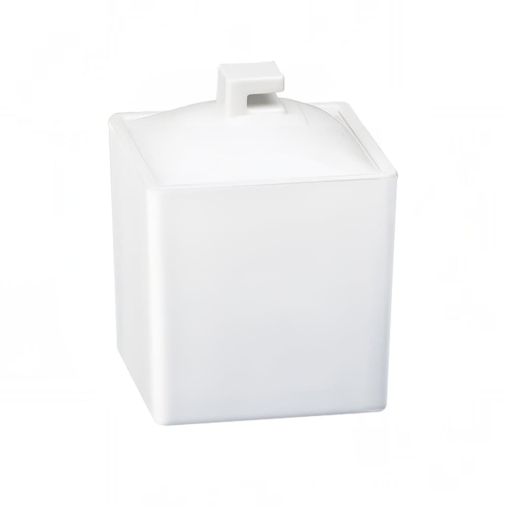 Cal-Mil 1432-15 Square 12 oz Condiment Jar - White