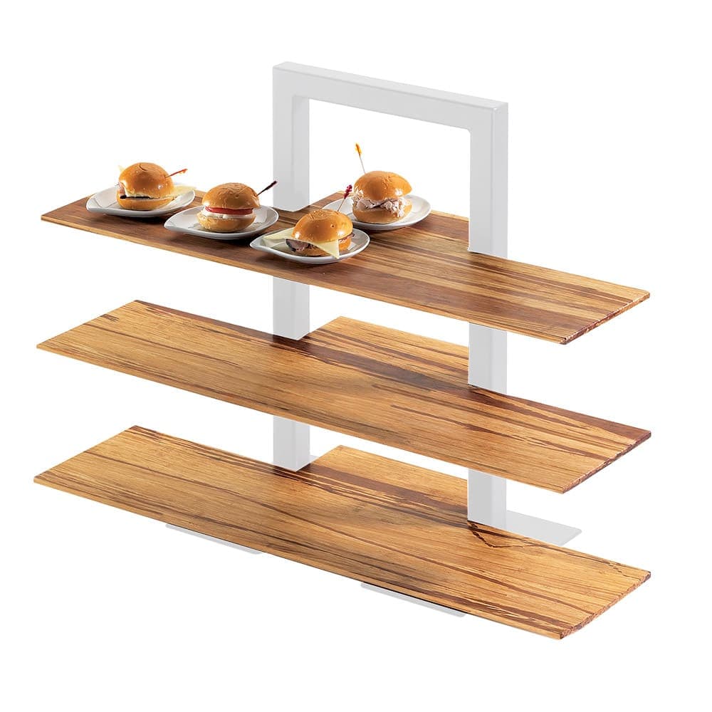Cal-Mil 1449-60 Frame Riser Shelves for Items 1464 and 1467 - 32x11 1/2", Bamboo