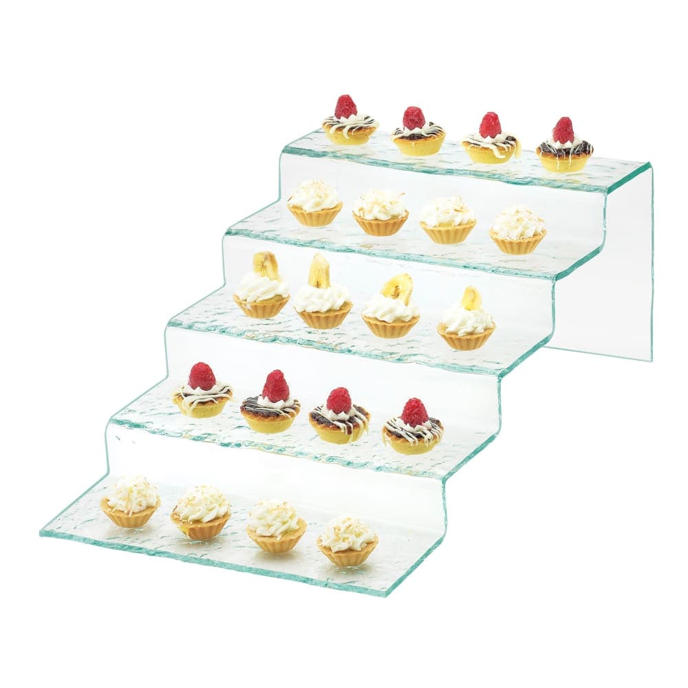 Cal-Mil 1463 5 Tier Glacier Riser - 11 1/2"L x 20"W x 7"H, Glass