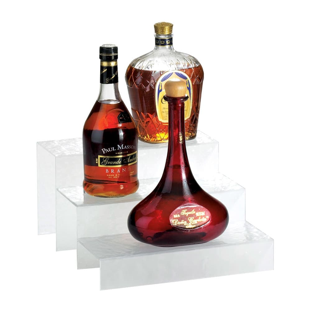 Cal-Mil 1491-67 3 Step Bottle Display, 12 x 13 x 6 3/4" High, Crystal Ice Acrylic