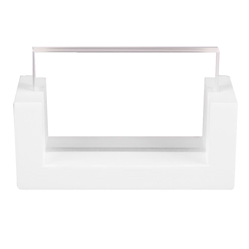 Cal-Mil 1510-32-15 Tabletop Menu Card Holder - 3 1/2" x 2", Bamboo, White