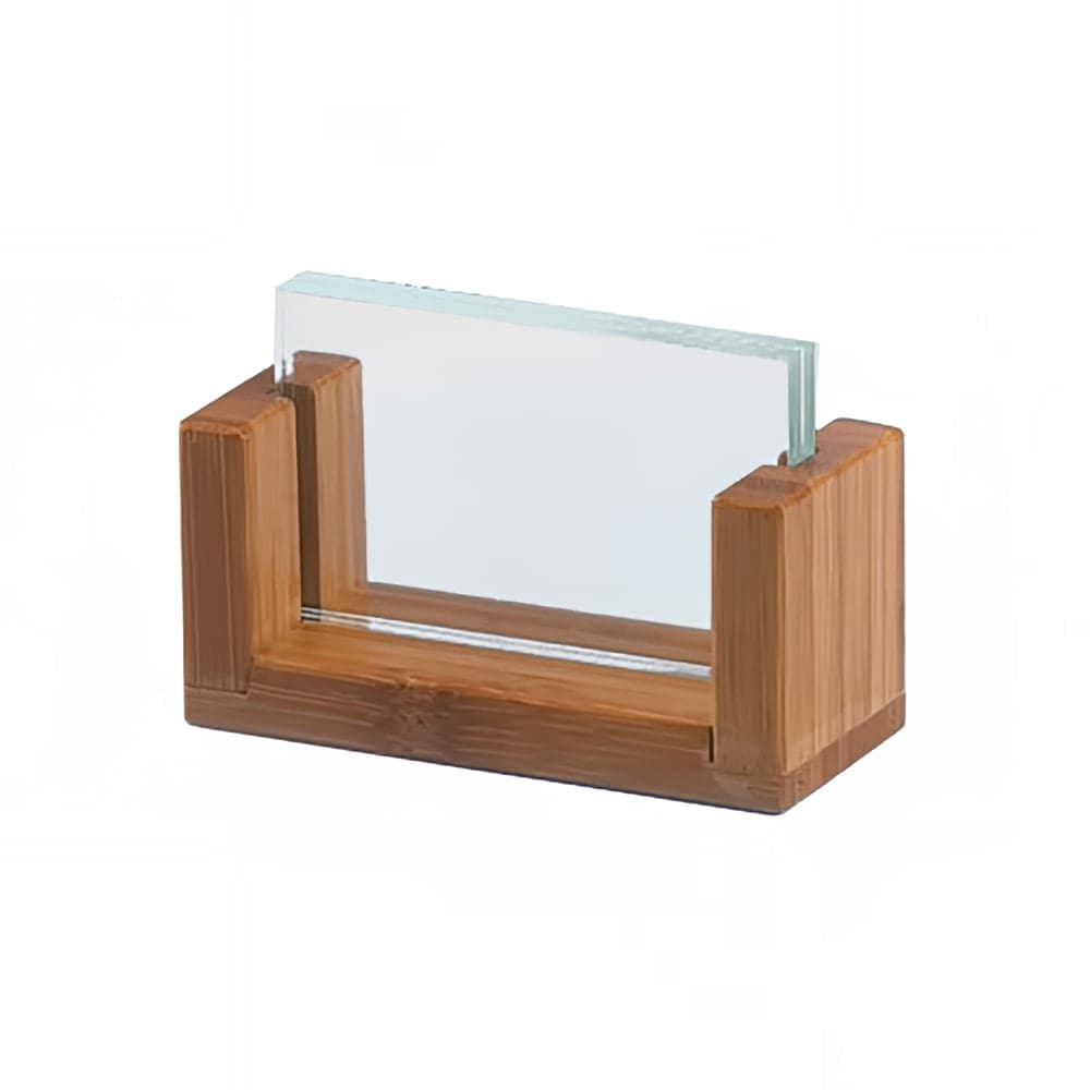 Cal-Mil 1510-32-60 Tabletop Menu Card Holder - 2" x 3 1/2", Acrylic/Bamboo