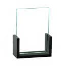 Cal-Mil 1510-46-96 Tabletop Menu Card Holder - 4" x 6", Acrylic/Midnight Bamboo thumbnail 2
