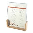 Cal-Mil 1510-811-60 Tabletop Menu Card Holder - 8 1/2" x 11", Acrylic/Bamboo thumbnail 6