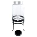 Cal-Mil 1580-2-13 SoHo 2 Gallon Round Glass Beverage Dispenser - Black Metal Base thumbnail 3