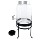 Cal-Mil 1580-2-13 SoHo 2 Gallon Round Glass Beverage Dispenser - Black Metal Base thumbnail 4