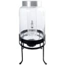 Cal-Mil 1580-2-13 SoHo 2 Gallon Round Glass Beverage Dispenser - Black Metal Base thumbnail 5
