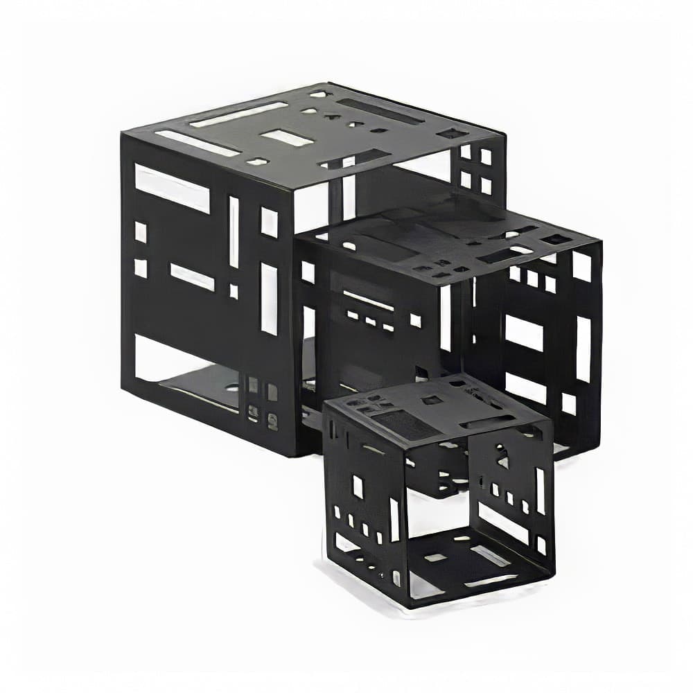 Cal-Mil 1607-5-13 5" Square Riser Cube - Metal, Black