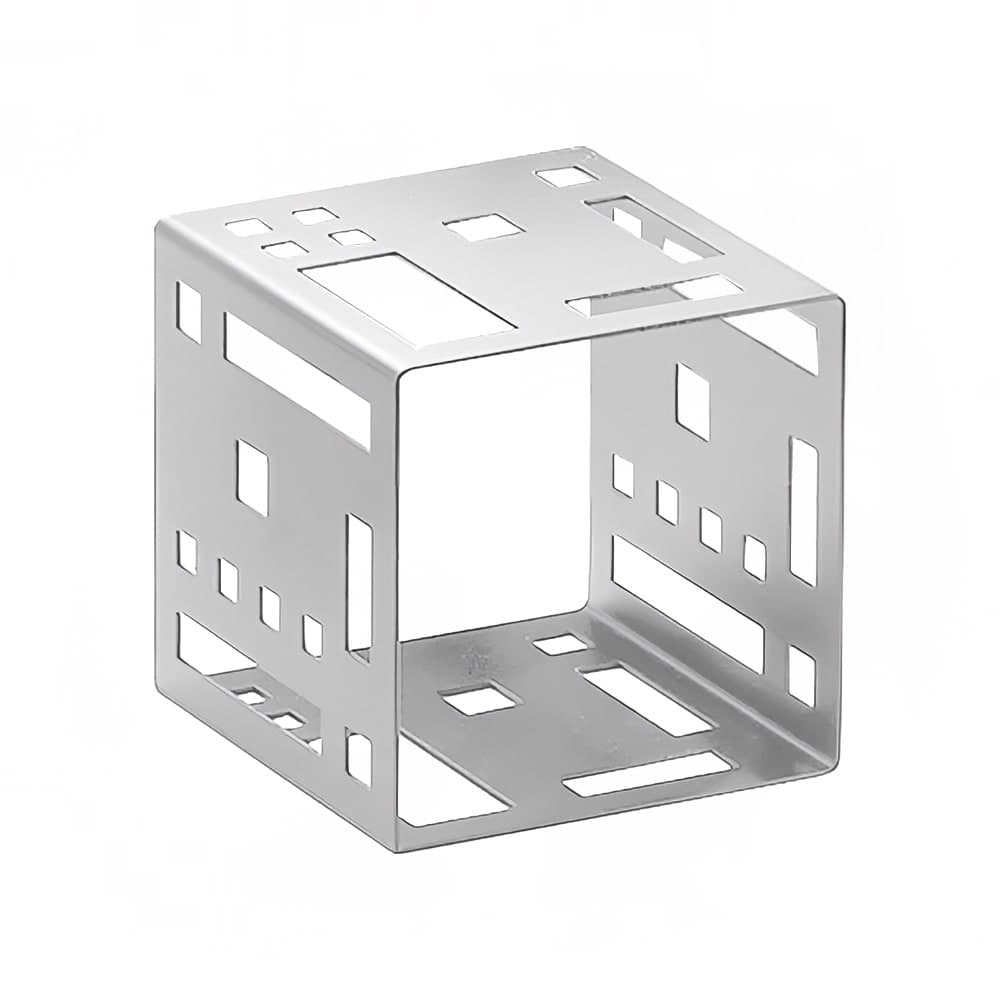 Cal-Mil 1607-7-55 7" Squared Cube Riser, Stainless