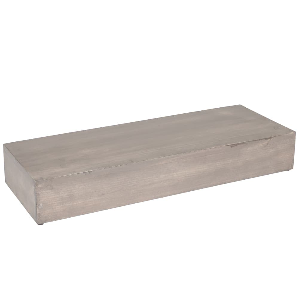 Cal-Mil 166-3-110 Rectangular Display Riser - 7" x 20 1/2" x 3 1/4", Pine Wood, Gray Wash