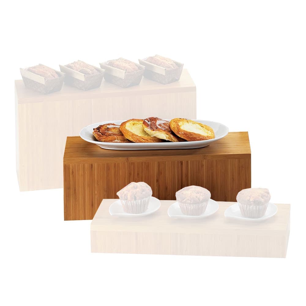 Cal-Mil 166-7-60 Bamboo Rectangular Display Riser, 20 x 7 x 7" High