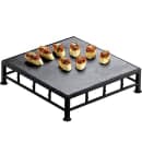 Cal-Mil 1711-3-65 12" Square Buffet Riser w/ Slate Top - 3"H, Metal, Black thumbnail 6