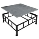 Cal-Mil 1711-5-65 12" Square Buffet Riser w/ Slate Top - 5"H, Metal, Black thumbnail 2