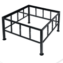 Cal-Mil 1711-7-65 12" Square Buffet Riser w/ Slate Top - 7"H, Metal, Black thumbnail 3