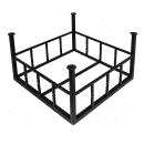 Cal-Mil 1711-7-65 12" Square Buffet Riser w/ Slate Top - 7"H, Metal, Black thumbnail 5