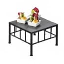 Cal-Mil 1711-7-65 12" Square Buffet Riser w/ Slate Top - 7"H, Metal, Black thumbnail 7