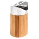 Cal-Mil 1717-60 Countertop Trash Can w/ Bamboo Body & Stainless Top, 5 x 7" High thumbnail 2