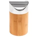 Cal-Mil 1717-60 Countertop Trash Can w/ Bamboo Body & Stainless Top, 5 x 7" High thumbnail 3