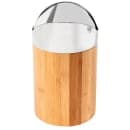 Cal-Mil 1717-60 Countertop Trash Can w/ Bamboo Body & Stainless Top, 5 x 7" High thumbnail 4