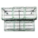 Cal-Mil 172313 Rectangular 6 Compartment Condiment Jar Display - Clear/Black thumbnail 5