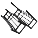 Cal-Mil 172313 Rectangular 6 Compartment Condiment Jar Display - Clear/Black thumbnail 6